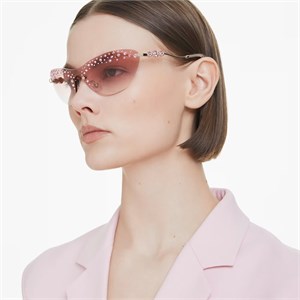 {{photo.Alt || photo.Description || 'Swarowski солнцезащитные очки  в металлической оправе с камнями Mask, Pink'}}
